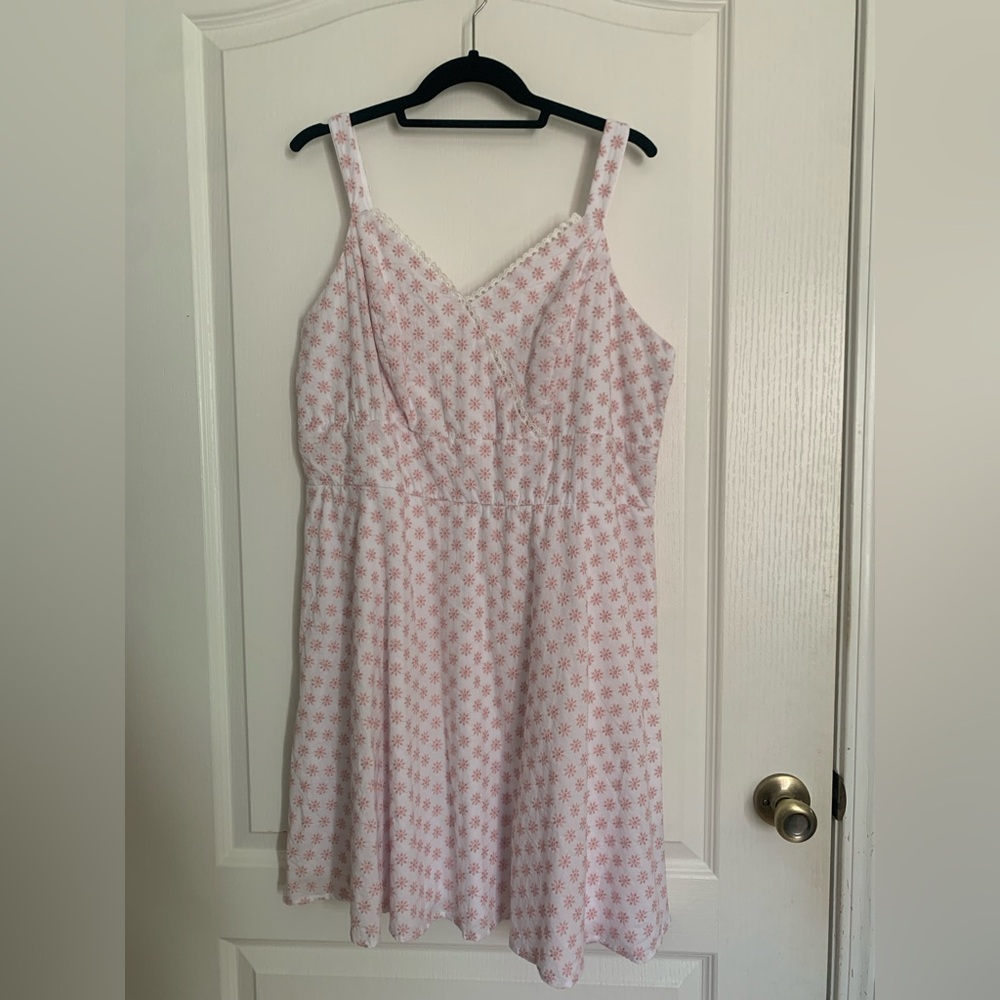 Trixxi Pink and White Embroidered Dress